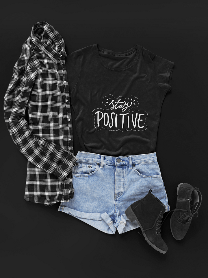 Stay Positive Black Unisex T-Shirt product image (1)