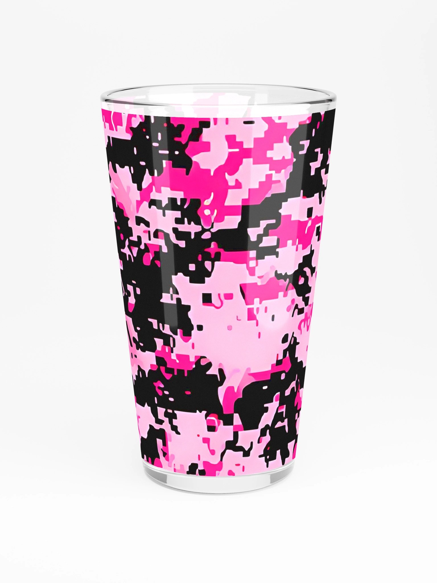Pixel Pink Camo Shaker Pint Glass product image (3)