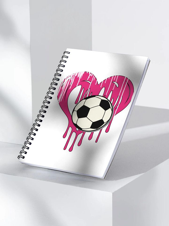 Heart Soccer Dribble Spiral Notebook product image (2)
