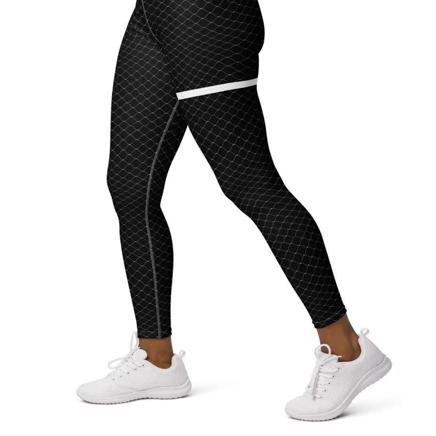 fishnet tech leggings black - 82% polyester product image (6)