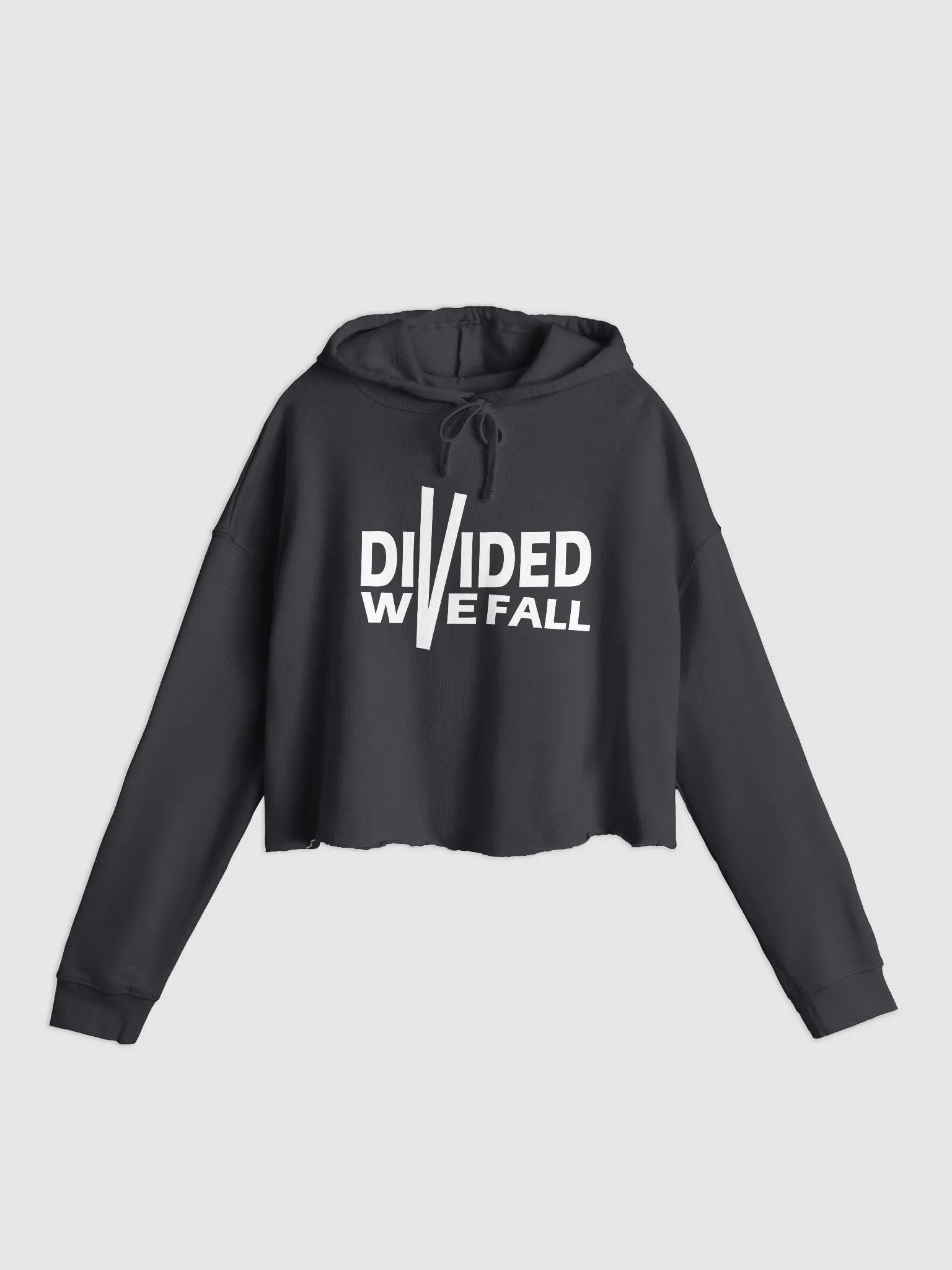 Divided We Fall - White - Independent Trading Co. Women’s Lightweight Cropped Hoodie product image (1)