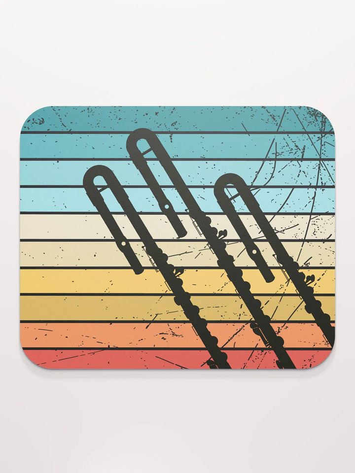 Retro Abstract Flute Mouse Pad - Bass product image (1)