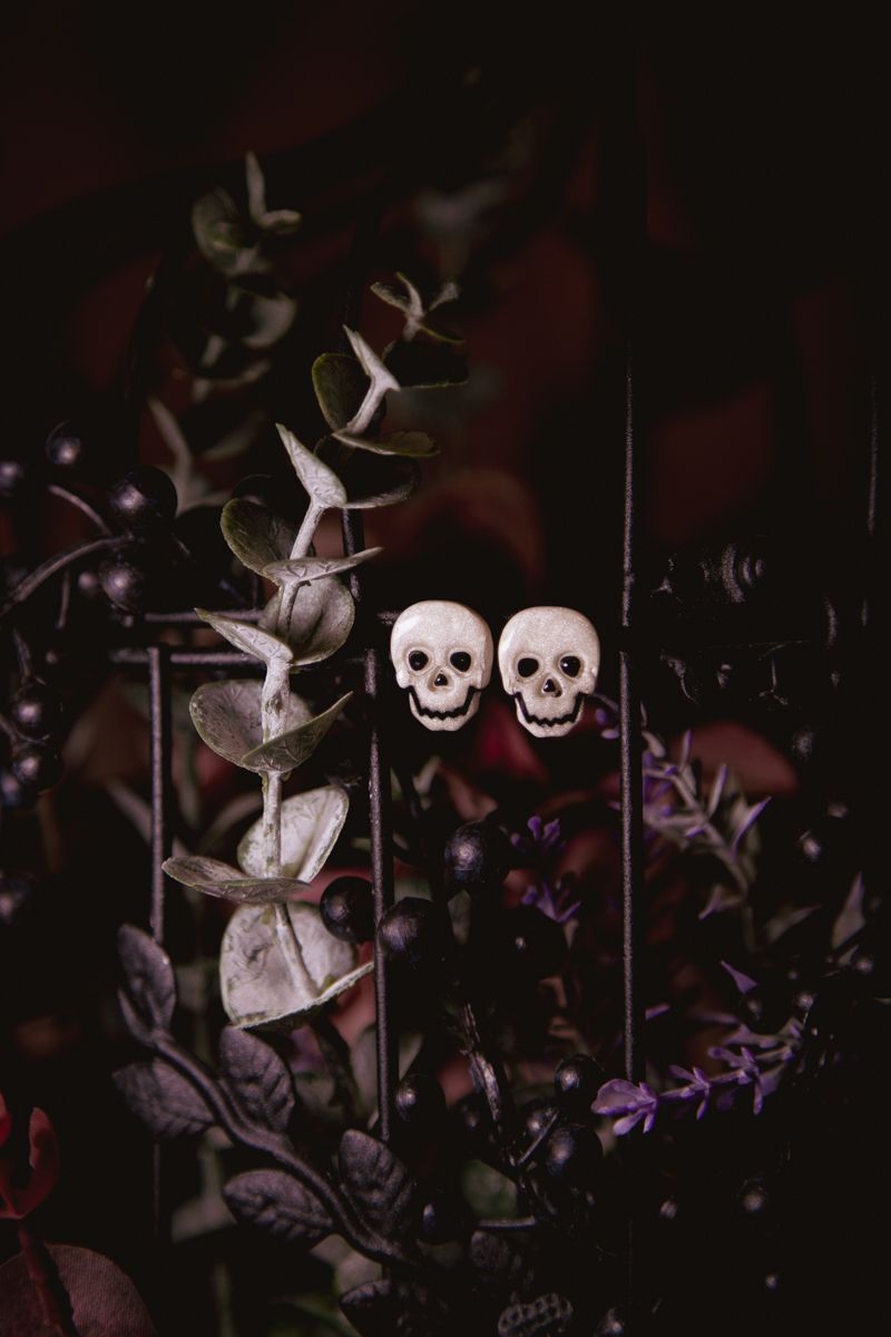 White Skull Studs product image (1)