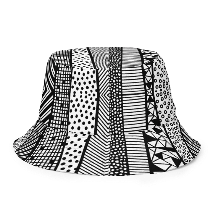 Modern pattern in black and white bucket hat product image (1)