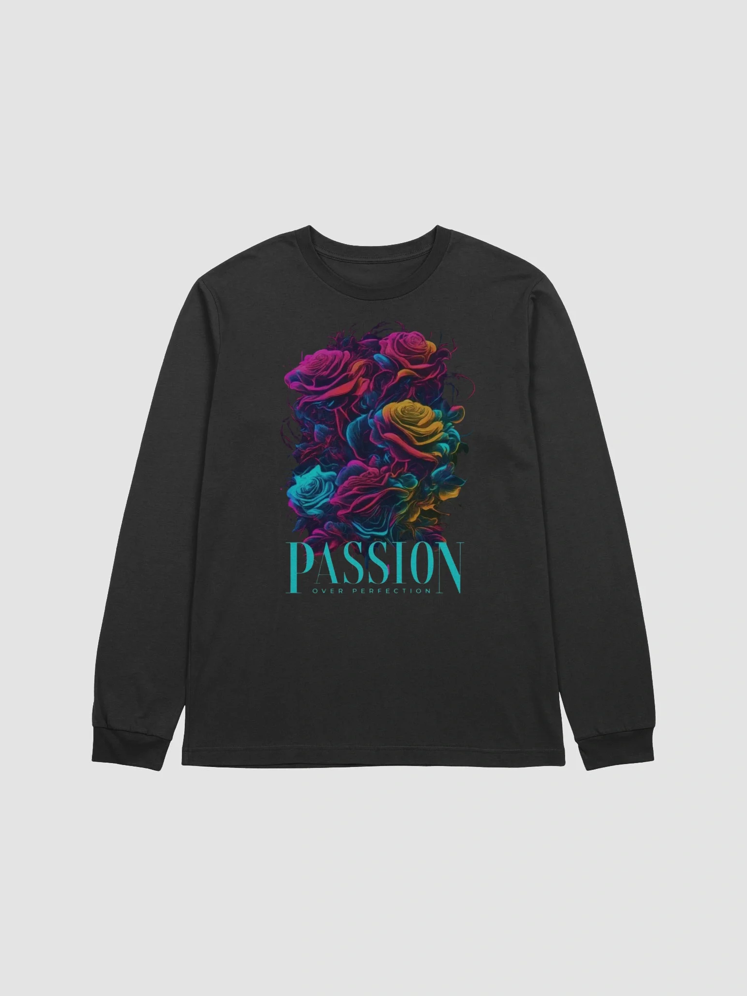 Neon Rose Passion Long Sleeve T-Shirt product image (2)