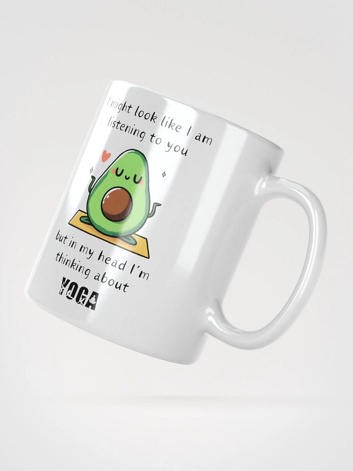 "Namaste Avocado" White Coffee Mug - Available in 11oz, 15oz, and 20 oz product image (2)