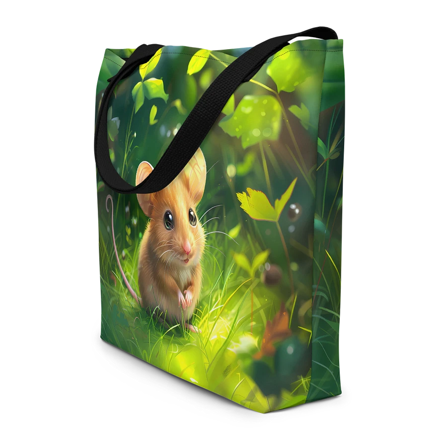 Tote Bag: Cute Mouse in Lush Green Forest Nature Art Style Design product image (4)