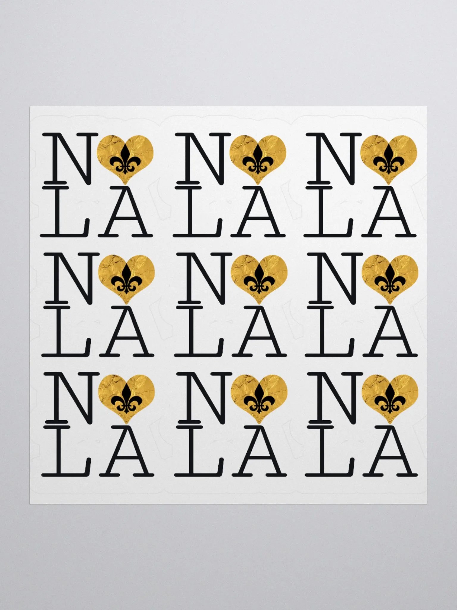 I LOVE NOLA **LEGACY STICKER** (GOLD WRAP HEART) product image (1)