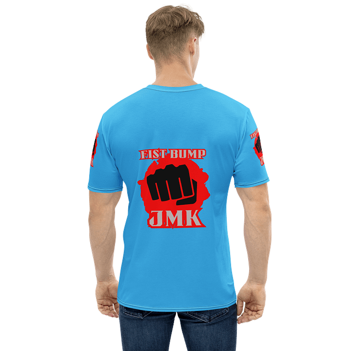 Blue FISTBUMP All-Over Print Crew Neck T-Shirt product image (1)