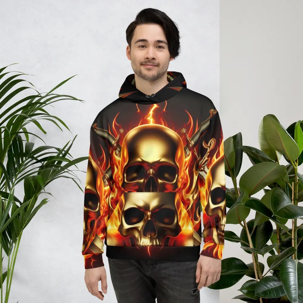 Inferno Golden Skulls - Unisex Hoodie #44 product image (4)