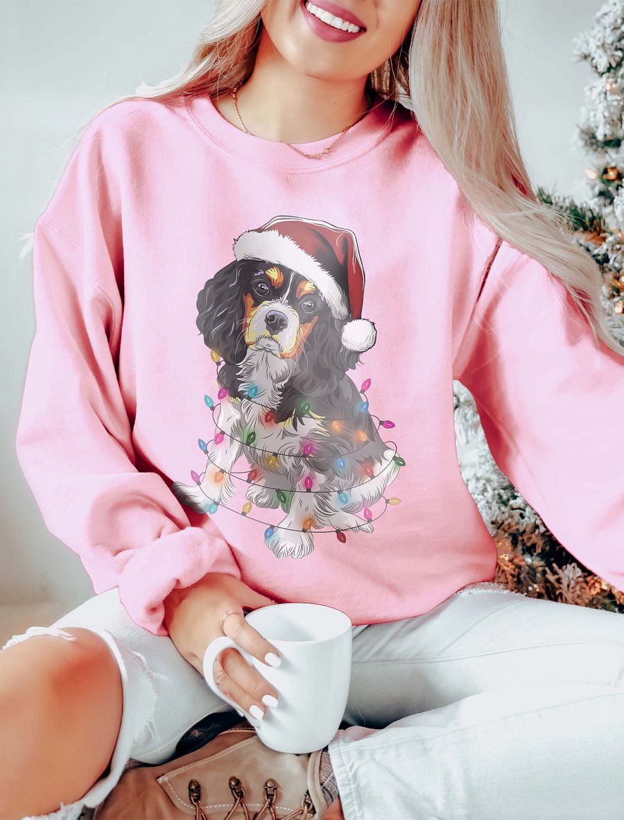 Funny Cavalier King Charles Spaniel(Tricolor) Christmas Sweatshirt for Cavalier Spaniel Paw-rents product image (11)