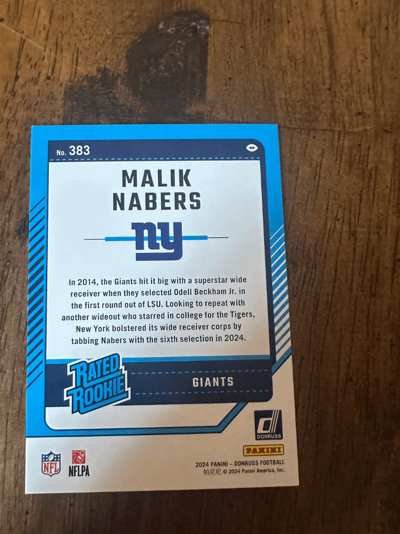 Rookie Malik Nabers product image (2)
