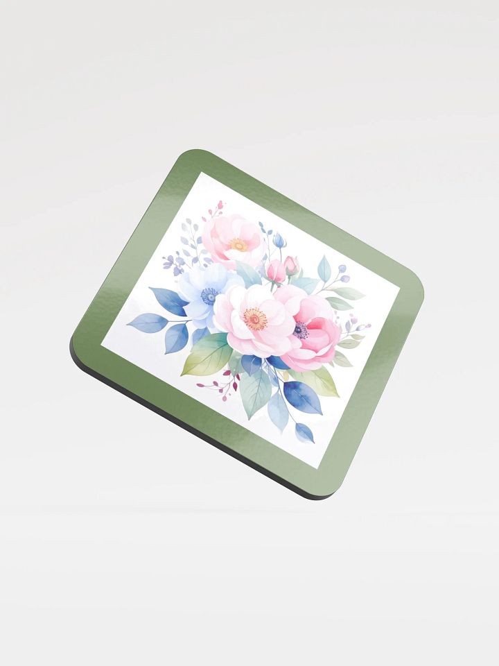 Columbia Road Market Cork Coaster (Green Floral) product image (1)