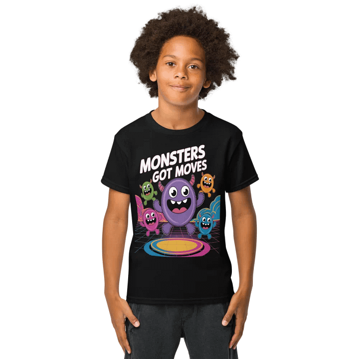 Monsters Got Moves Cool Youth Sports Tee product image (1)