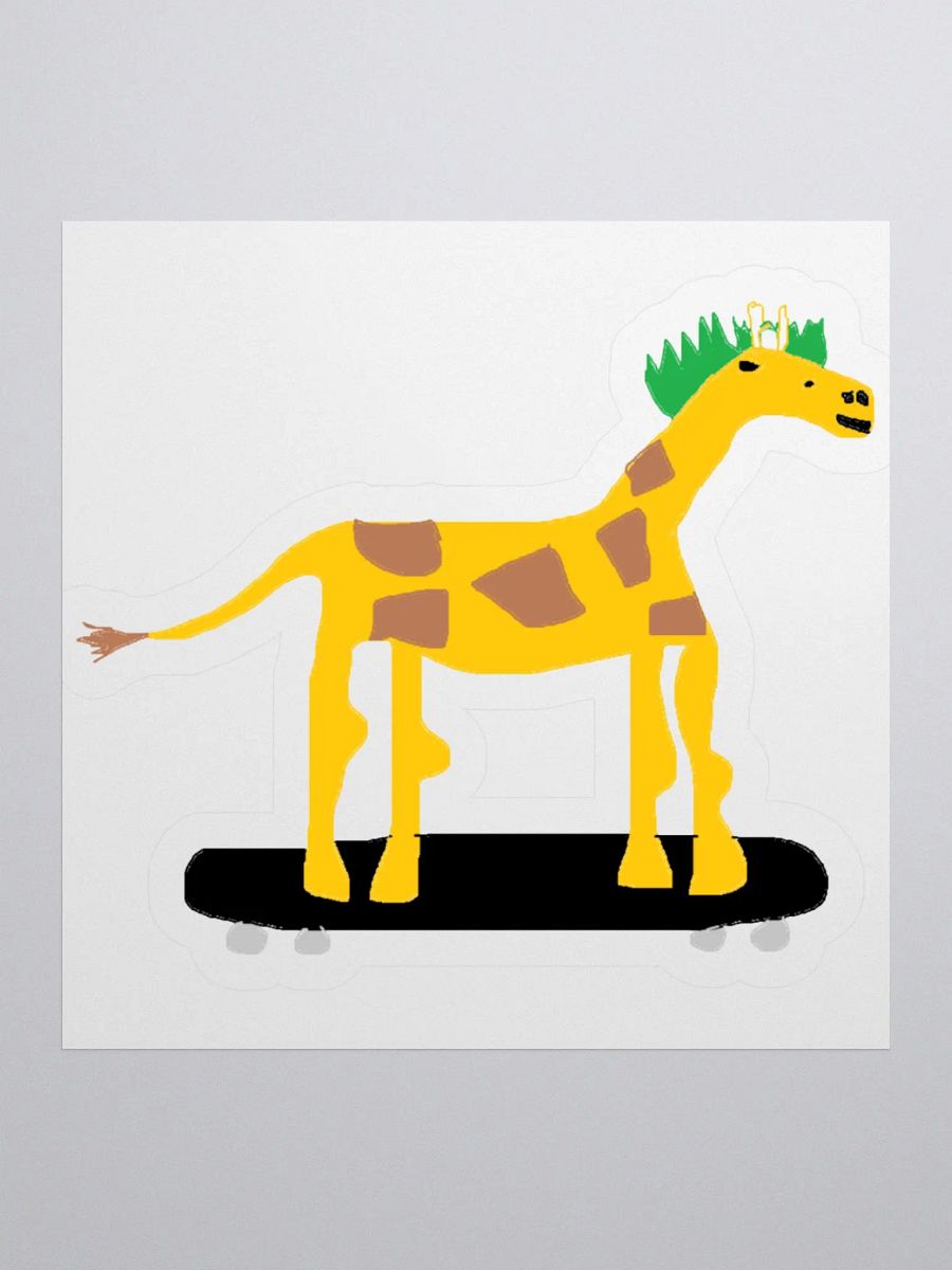 Giraffe on Skateboard Sticker product image (2)
