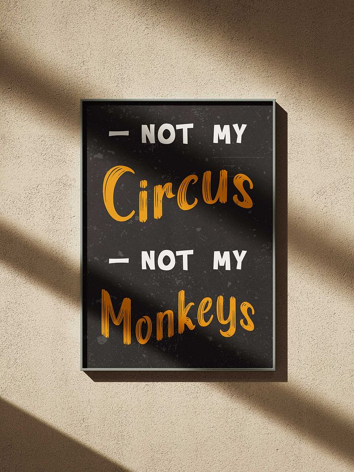 Not my circus, not my monkeys product image (2)