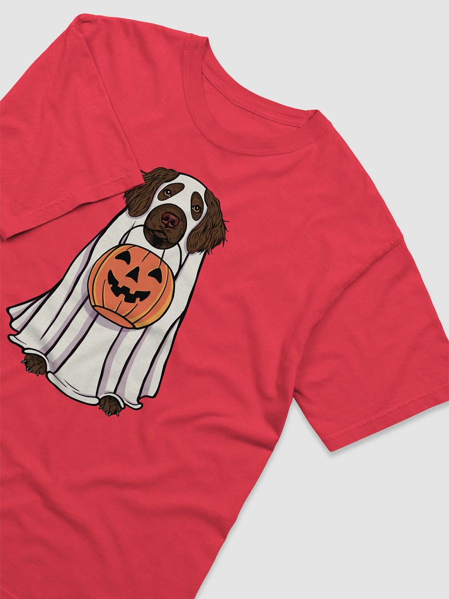Funny Halloween Boykin Spaniel T-Shirt | Funny Boykin Spaniel Wearing a Ghost Costume and Holding a Pumpkin Basket product image (15)