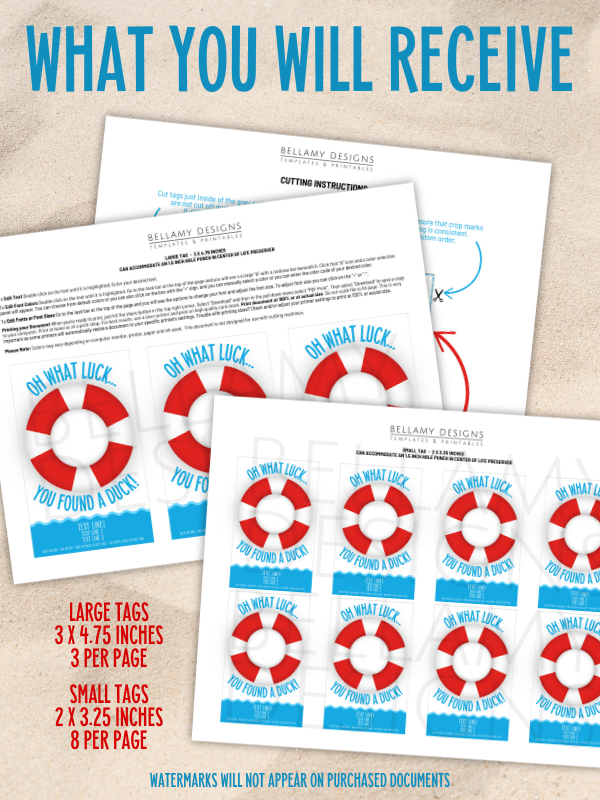 Editable Cruise Ship Duck Hunting Tags product image (2)
