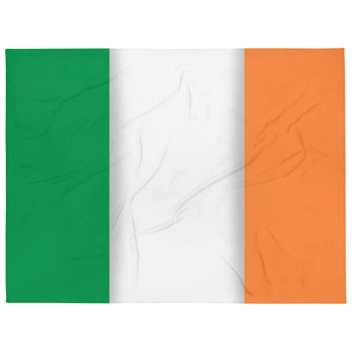 Green White Orange Flag Colored Throw Blanket product image (1)