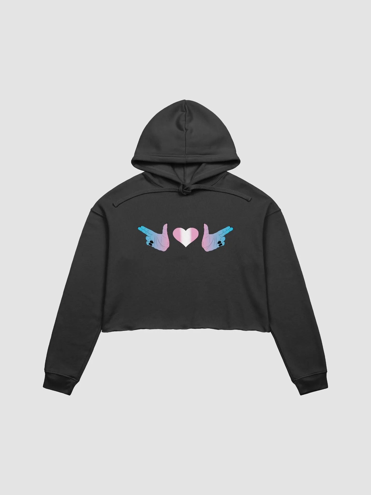Finger Guns (trans flag) Crop Hoodie product image (8)