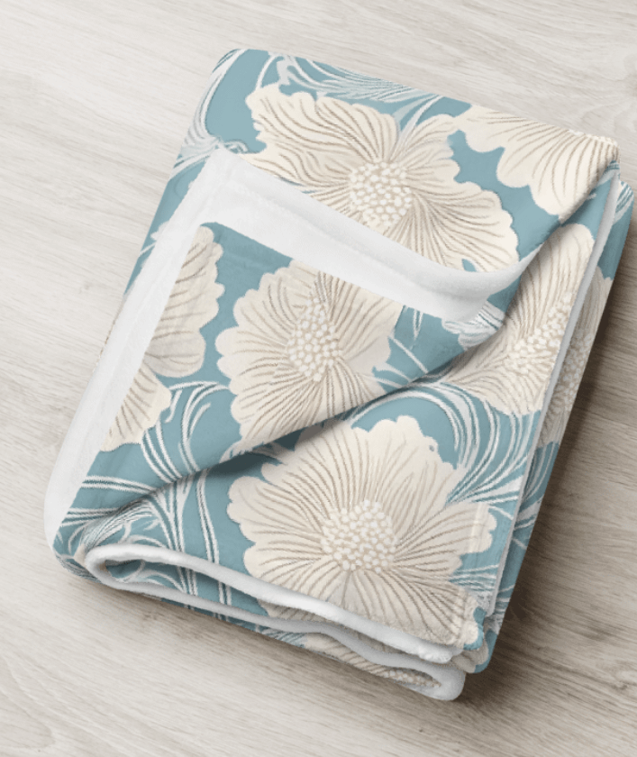 Elegant Floral Reverie Throw Blanket product image (1)