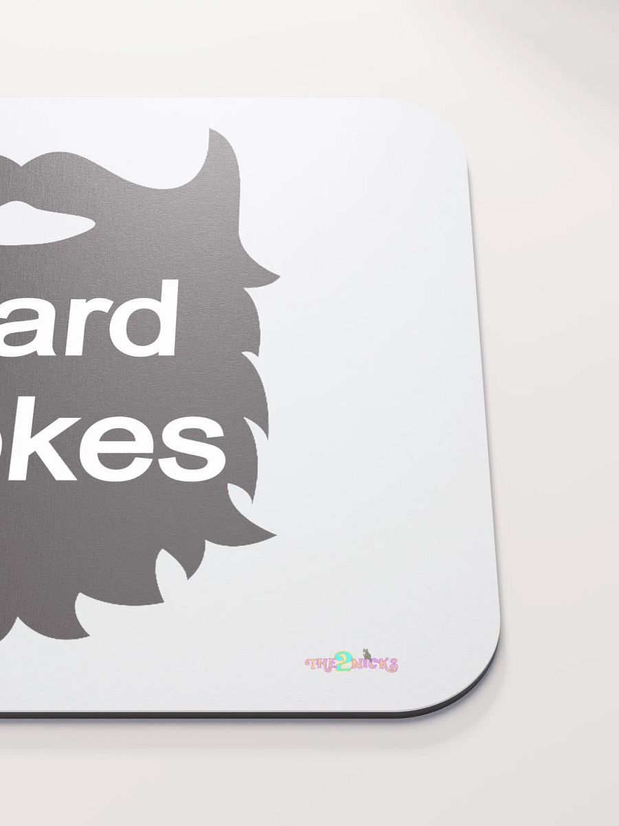 Black Beard Strokes Classic Mouse Pad (White) product image (5)