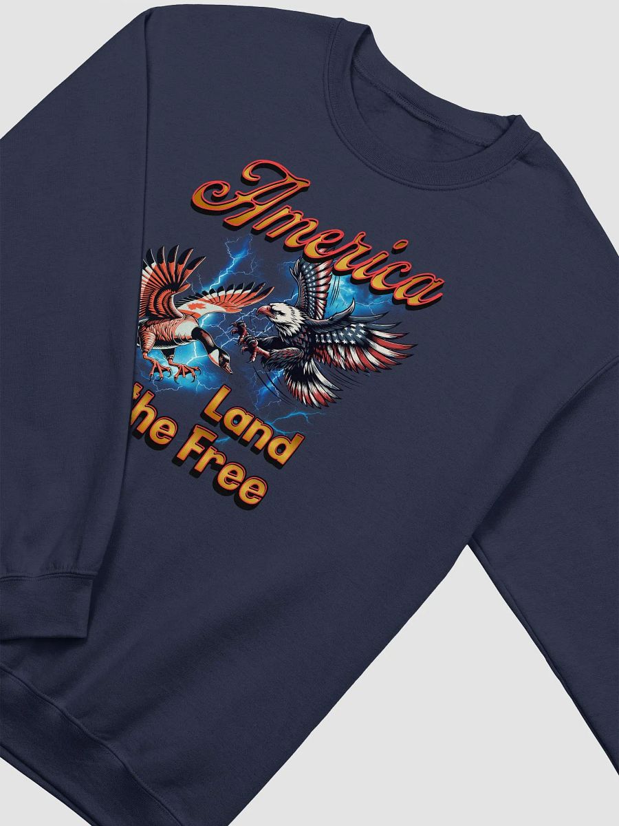 America Land Of The Free Patriotic Crewneck Sweatshirt product image (14)