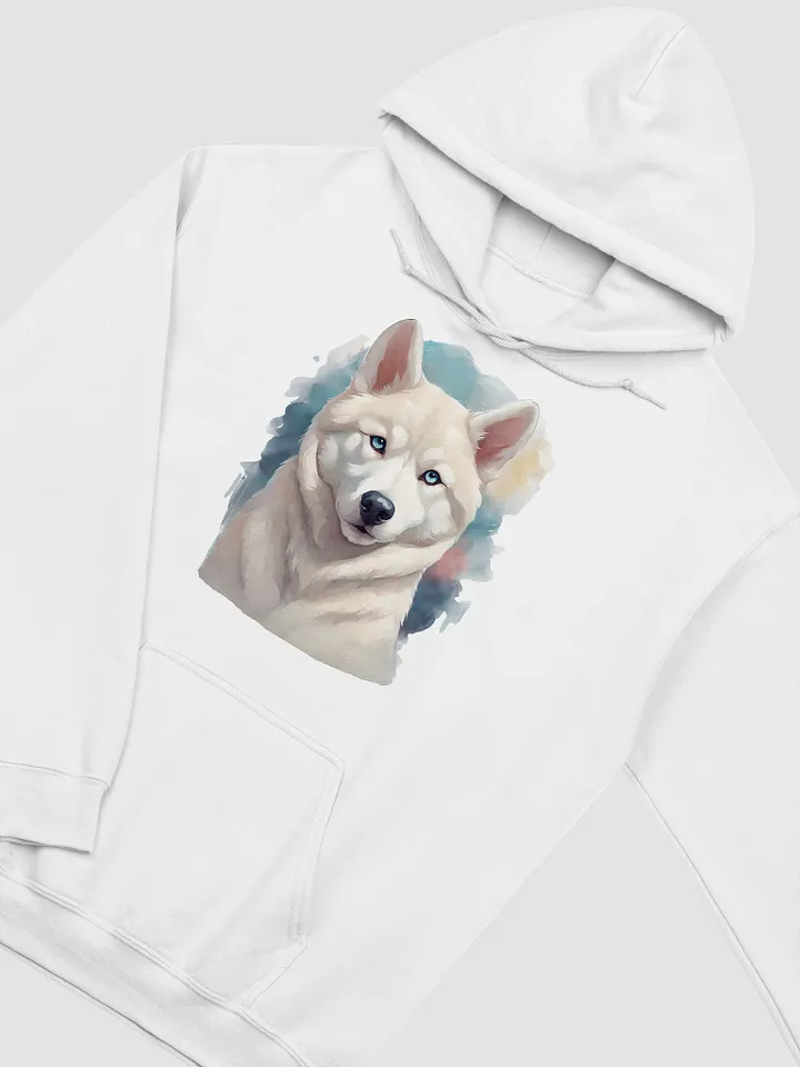 White Siberian Husky Classic Hoodie product image (1)