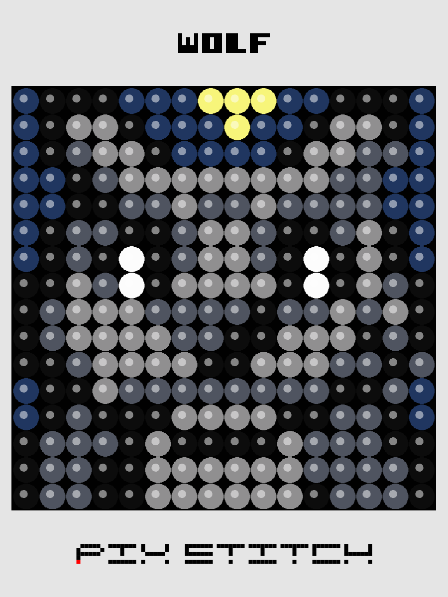 Wolf Pixel Art product image (1)