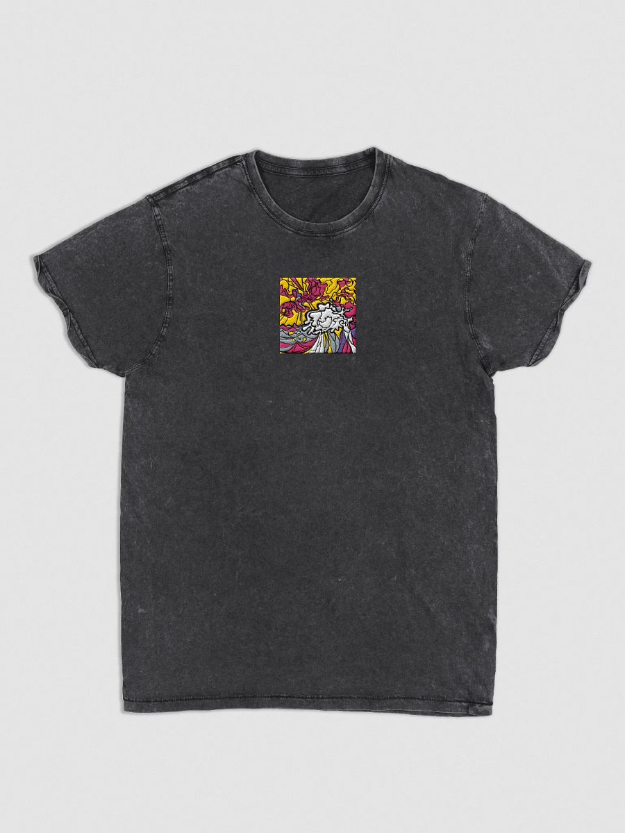 Vibrant Swirls Unisex Denim T-Shirt - Wave at Sunset product image (2)
