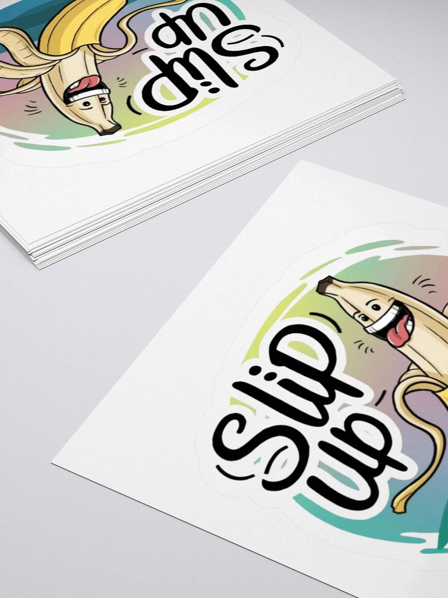 Playful "Slip Up" Banana Sticker - Fun Cartoon Decal product image (4)