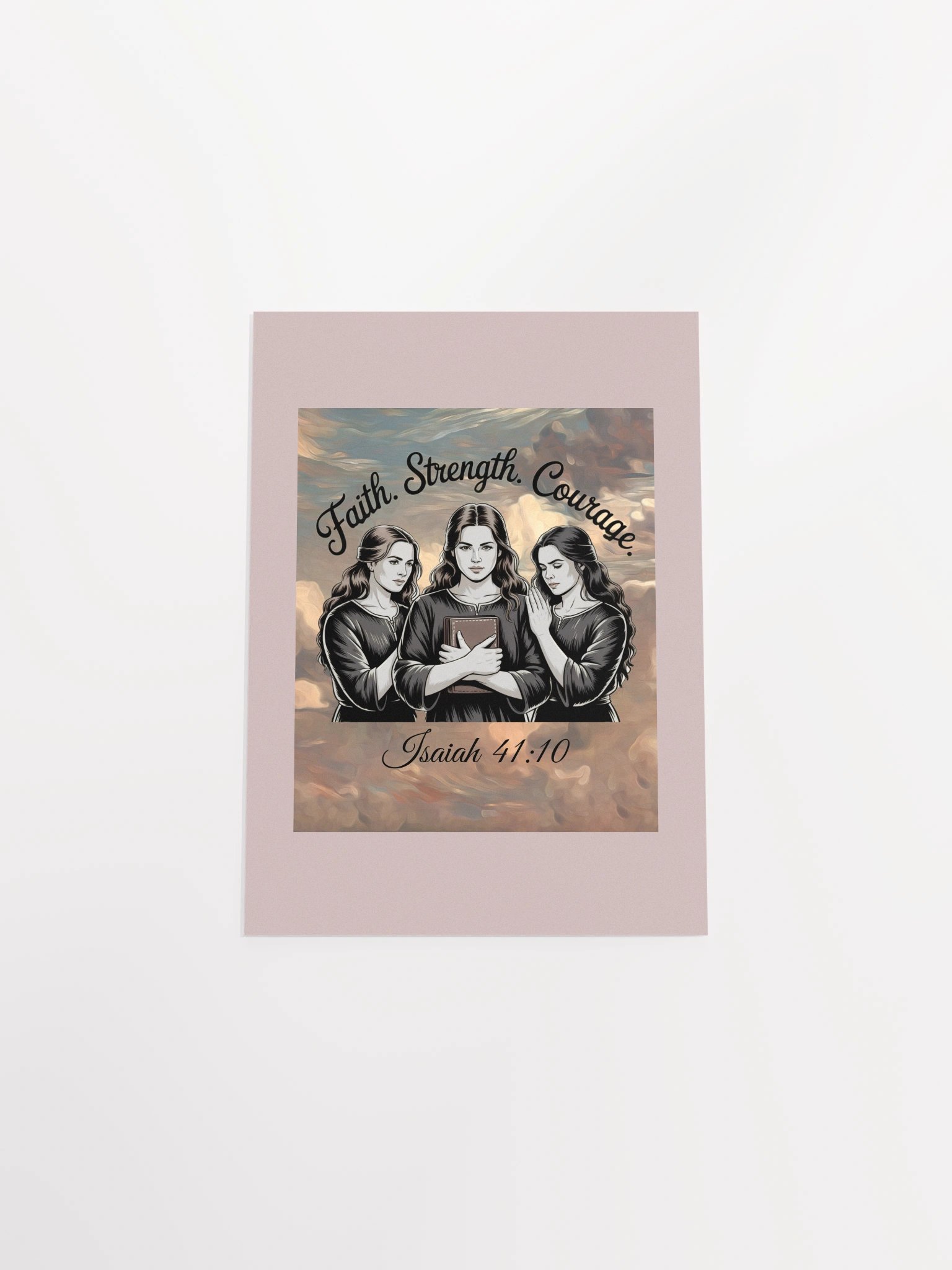 Faith Strength Courage Christin Matte Paper Poster - Printable product image (14)