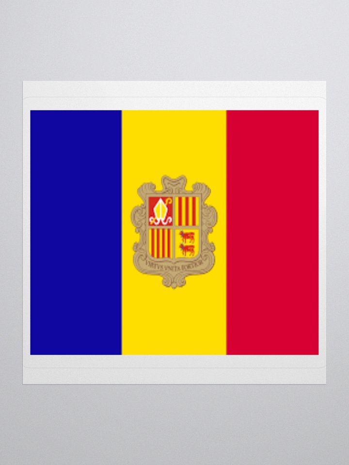 Exclusive Andorra Flag Kiss-Cut Stickers - High-Quality Vinyl, Multiple Sizes product image (1)