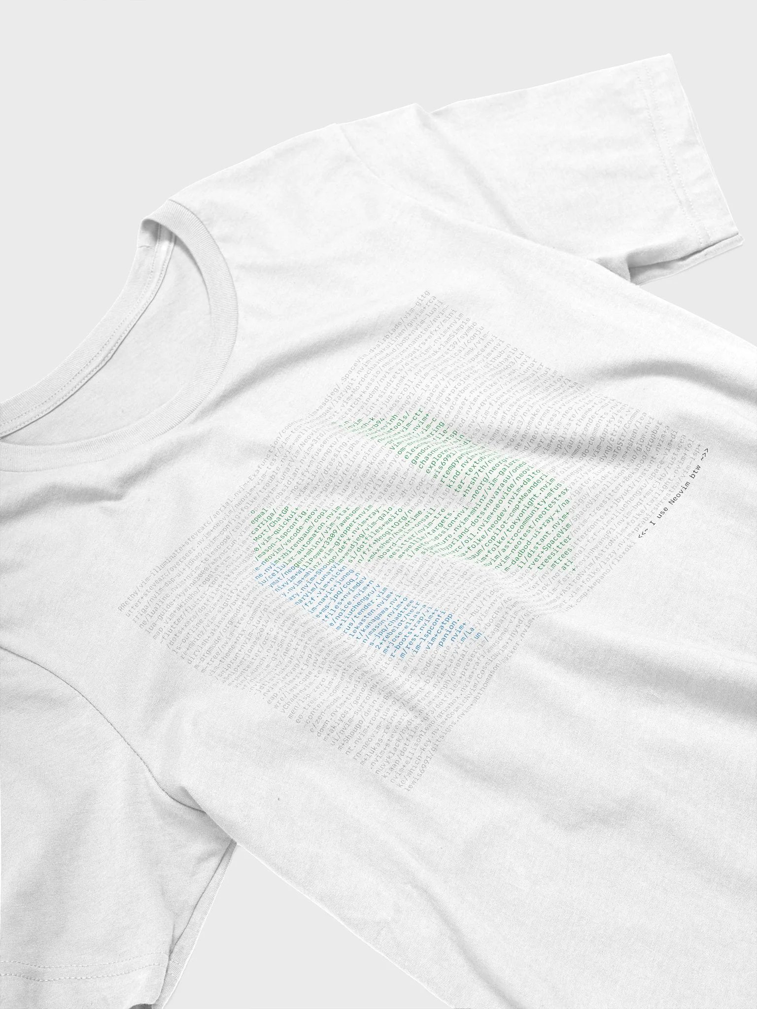 [WIP] Neovim repos white t-shirt product image (3)