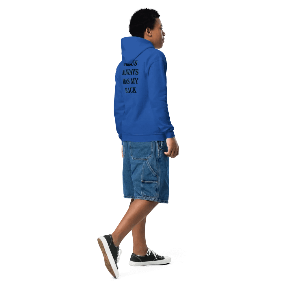 Jesus Always Has My Back | Hoodie Kids | Black Print product image (9)