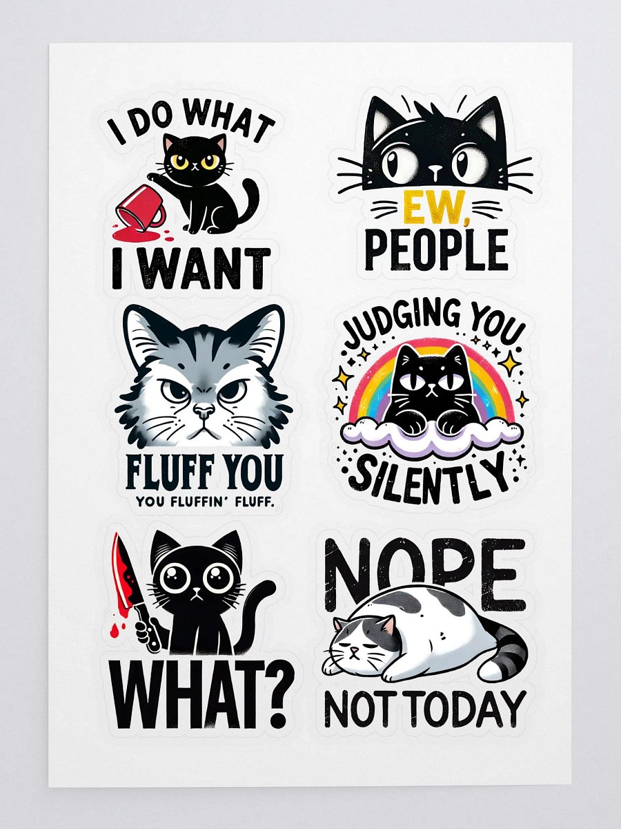 Whisker Wit Kiss Cut Sticker Sheet product image (3)