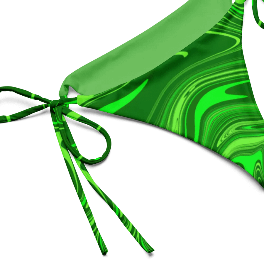 String Bikini Bottom - Different Shades of Green Digital Fluid Art product image (7)