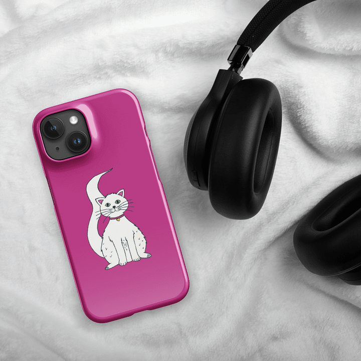 White Cat (art by Dina R.) acrylic painting picture II. - Snap Case for iPhone product image (1)