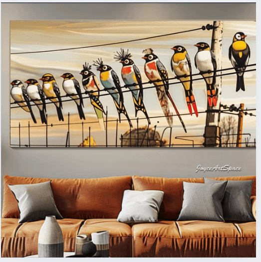 Birds On Wire Wall Art product image (2)