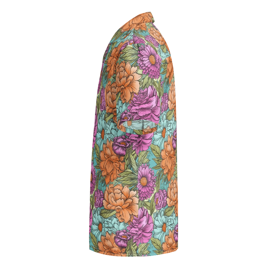 Vibrant Floral Pattern-Seamless Detailed Design Hawaiian Shirt product image (3)