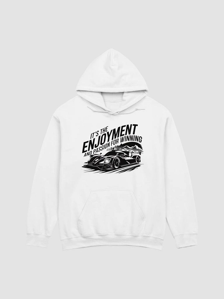 It’s the Enjoyment and Passion for Winning – LMP Racing Hoodie (Black print) product image (1)