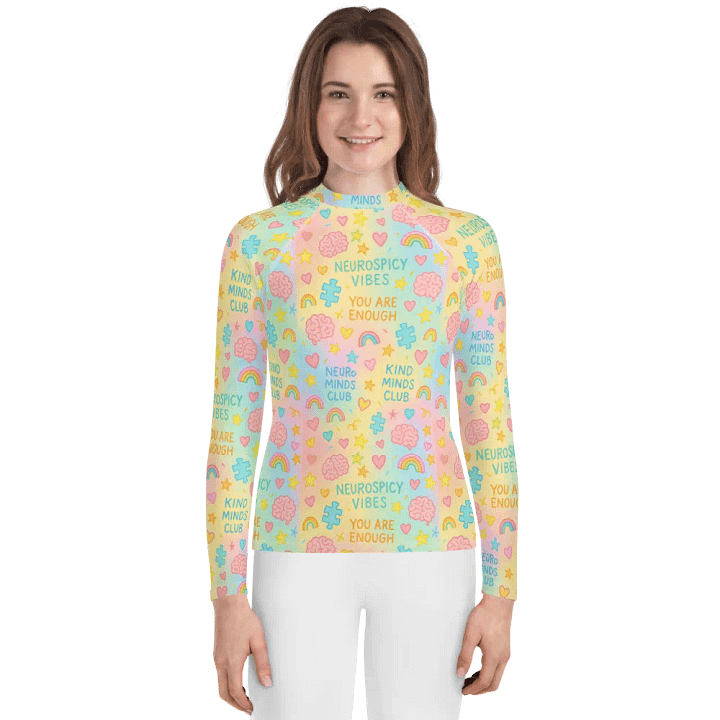 Neurospicy Vibes Rash Guard product image (1)