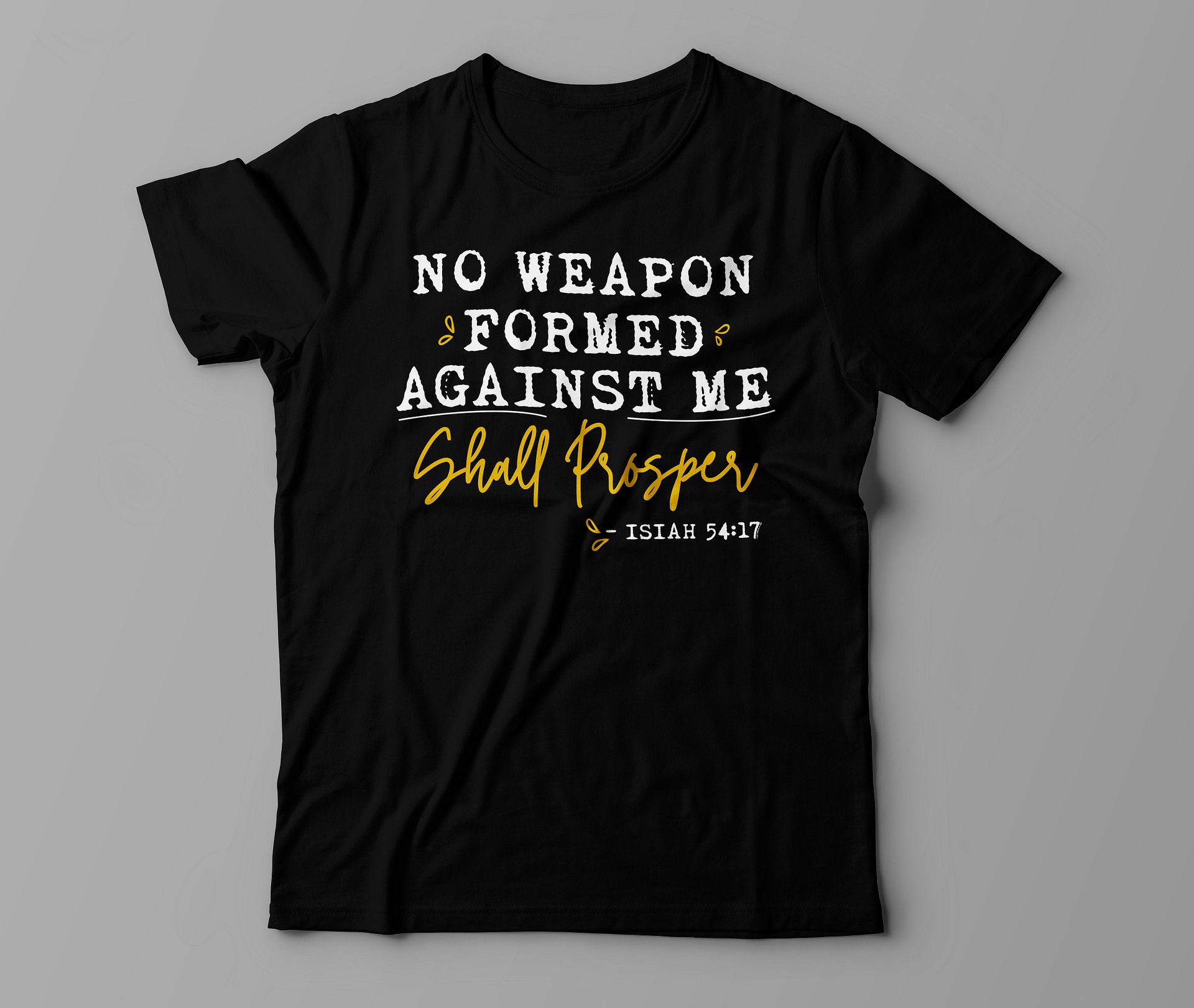 NO WEAPON FORMED AGAINST ME SHALL PROSPER T-SHIRT & PRAYER & GRATITUDE JOURNAL BUNDLE product image (3)