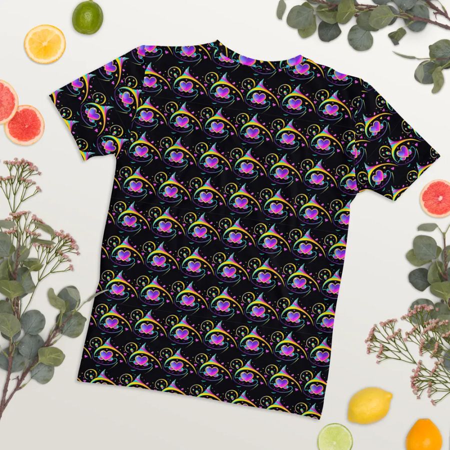 Valentines Heart All Over Print T-shirt product image (8)