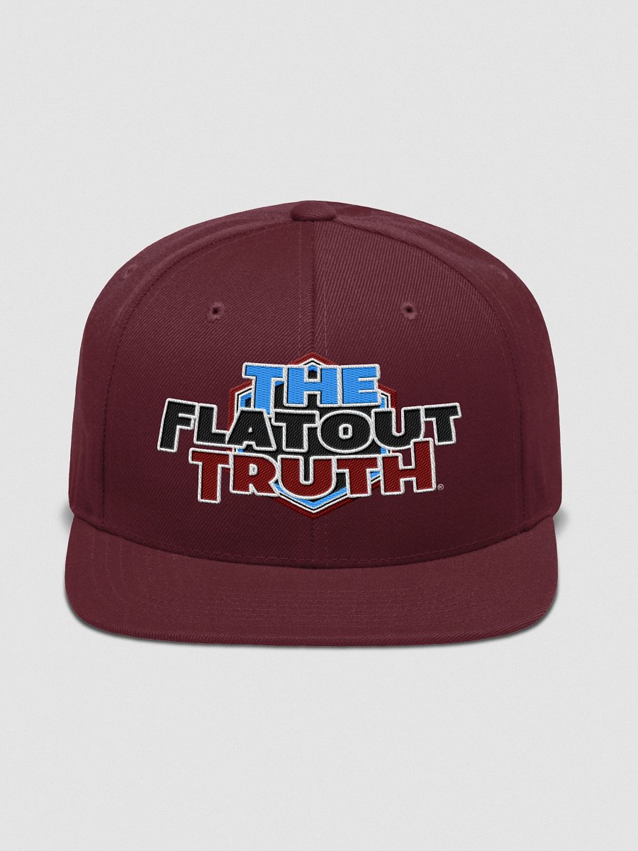 TFOT Embroidered Bold Red Hex Flat Snapback Hat product image (7)