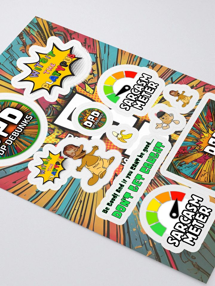 DP Debunks Ultimate Sticker Sheet – 11 Bunk-Tastic Designs! 🚀🎨 product image (2)