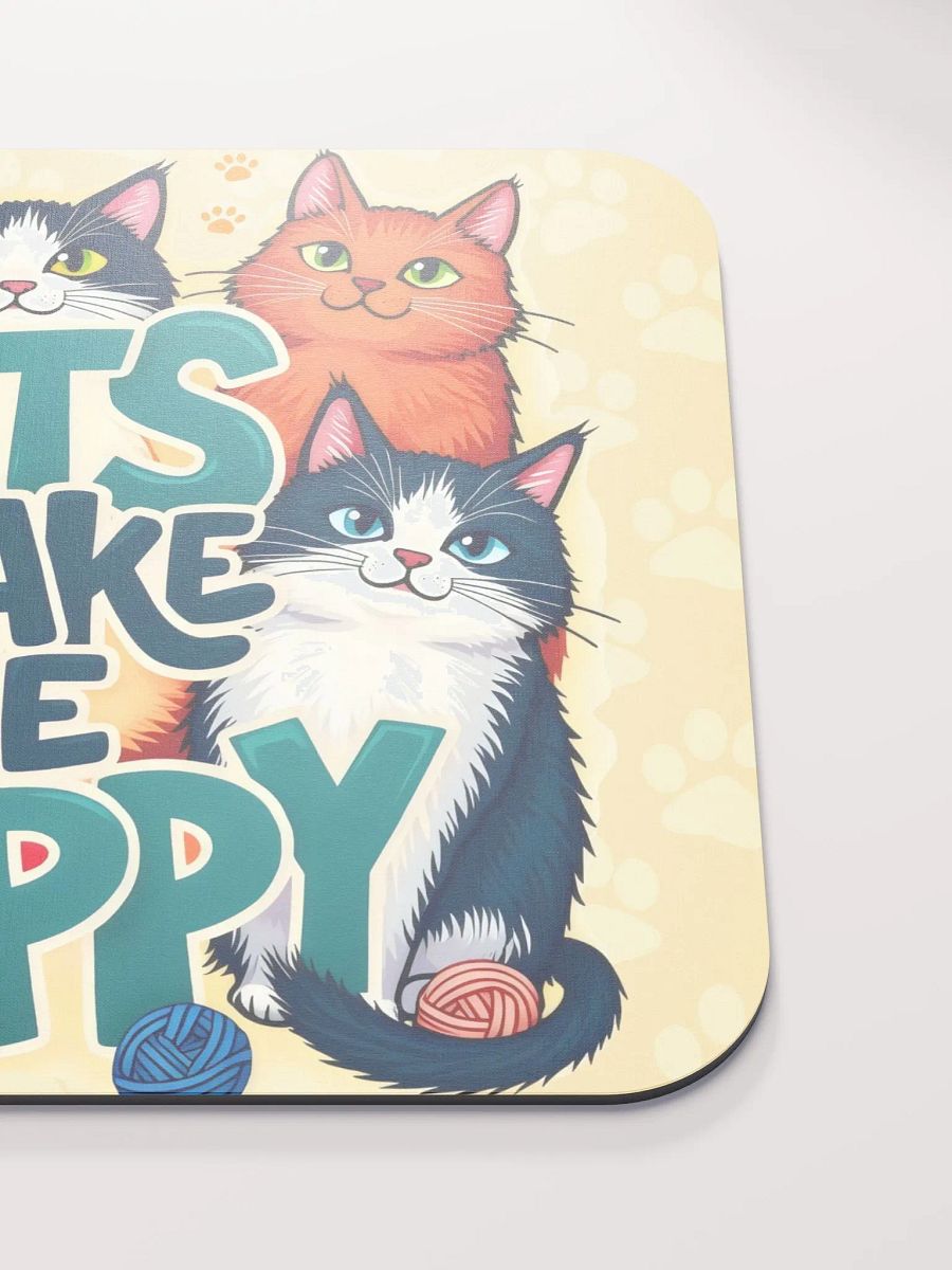Cats Make Me Happy Mouse Pad product image (6)