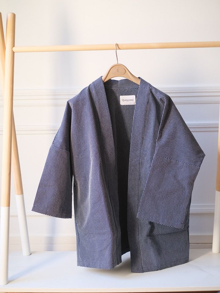 Timeless Collection - Denim Kimono with White Stripes product image (1)