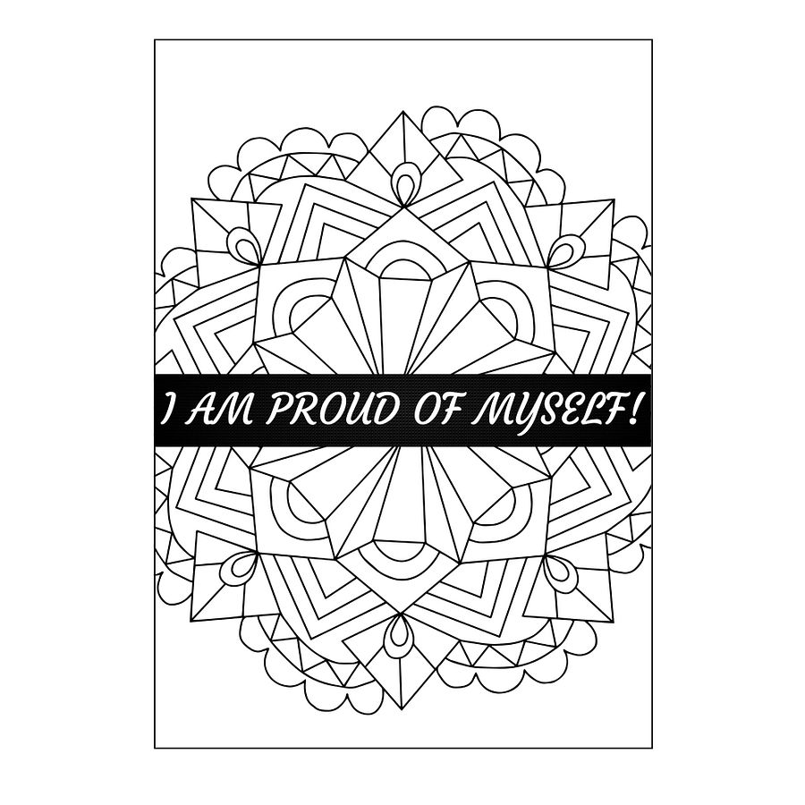 Digital Positive Affirmation Adult Coloring Book for Women 8.5x11 product image (10)