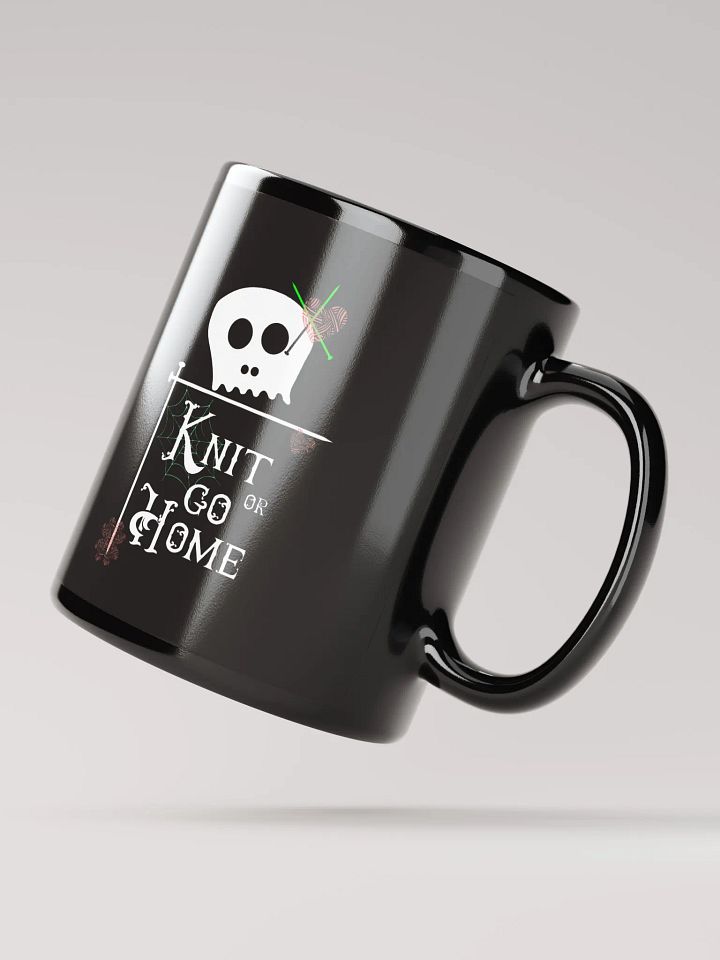 Knit or Go Home quote with a skull and knitting needles product image (4)